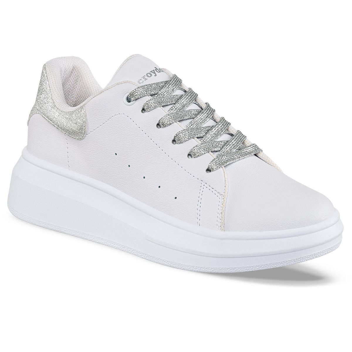 CROYDON - Tenis Urbanos Zayuri Blanco-Plata Croydon para Mujer