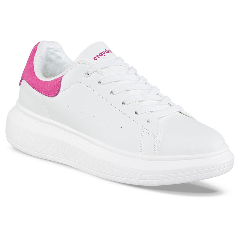 CROYDON - Tenis Zatrena Blanco-Fucsia para Mujer Croydon