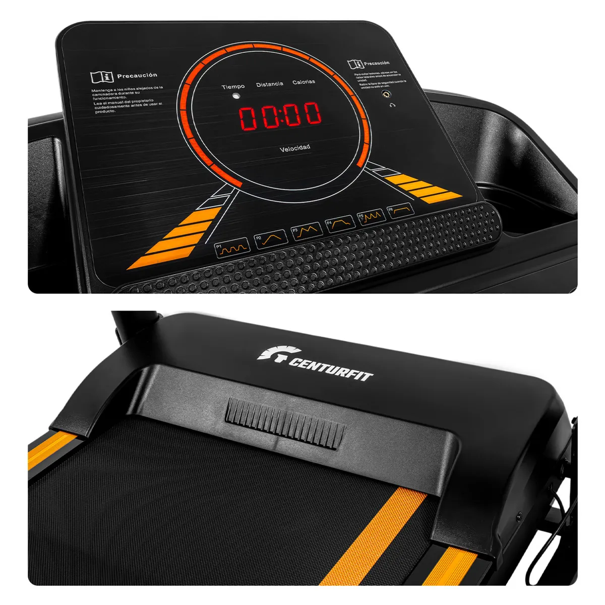 CENTURFIT - Caminadora Trotadora Eléctrica 2.5hp 3 Niveles 12.8km/h