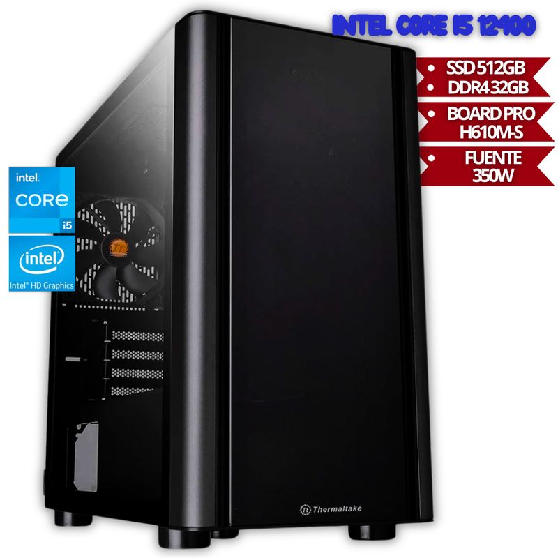 INTEL - TORRE GAMER INTEL CORE I5 12400 32GB RAM 512GB SSD + OBSEQUIO
