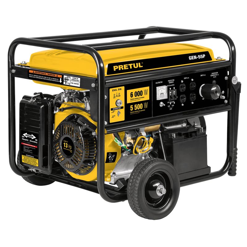 PRETUL - Generador Eléctrico A Gasolina Portátil 13 Hp 120 V - 240 V Pretul