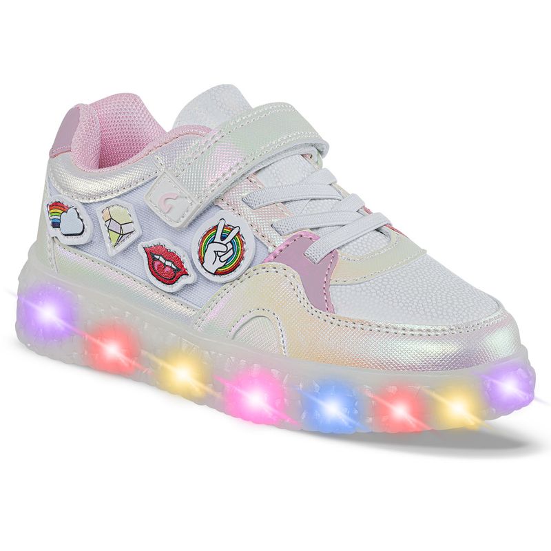 LOS GOMOSOS - Tenis Luces Gerfy Blanco para Niña Los Gomosos