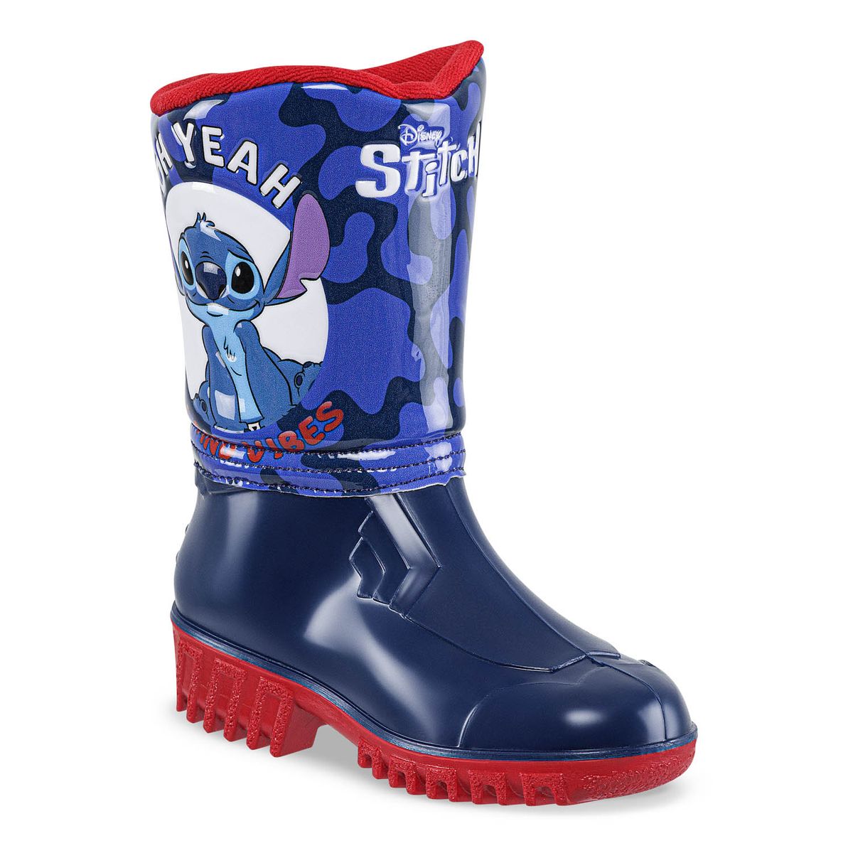 DISNEY - Botas Lluvia Gantu Stitch Azul-Rojo Disney para Niño