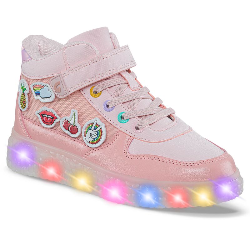 LOS GOMOSOS - Tenis Luces Gernal Rosa para Niña Los Gomosos