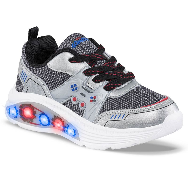 LOS GOMOSOS - Tenis con Luces Zorin Gris para Niño Los Gomosos