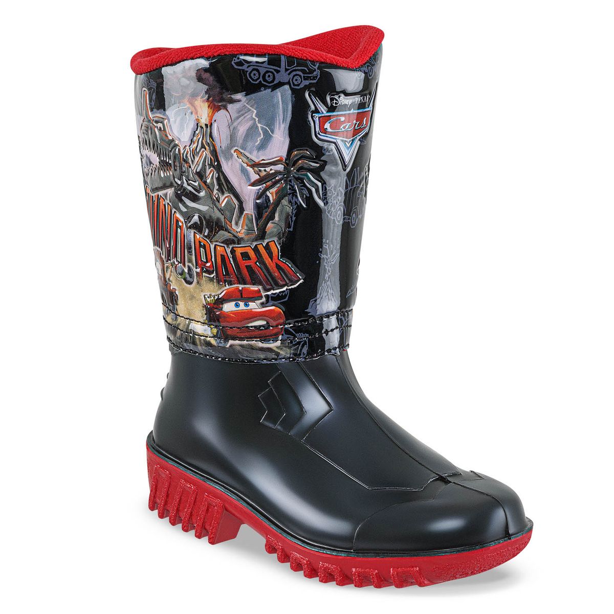DISNEY - Botas Lluvia Sherman Cars Negro-Rojo Disney para Niño