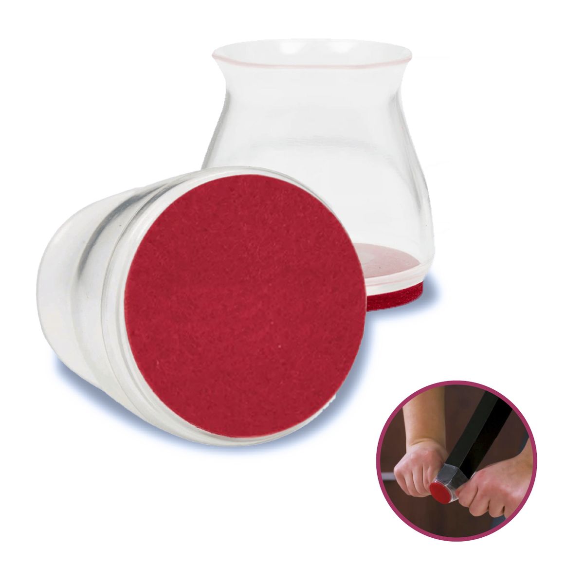TV NOVEDADES - Protector Pata Silla Silicona Con Fieltro X24 Und Red Slider