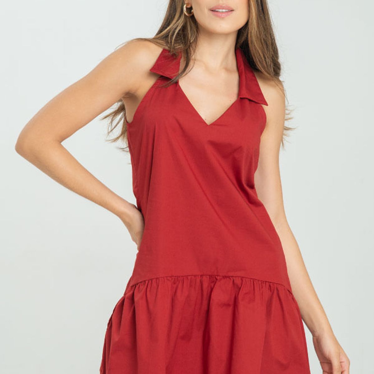 RAGGED - Vestido karla Rojo oscuro Ragged