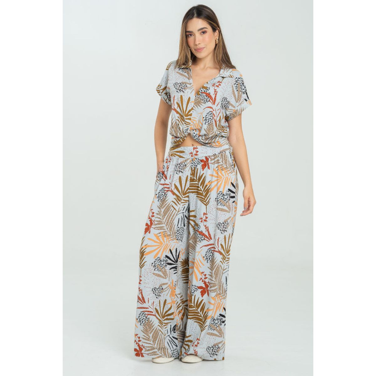 RAGGED - Palazzo rhusset Gris pastel Ragged.