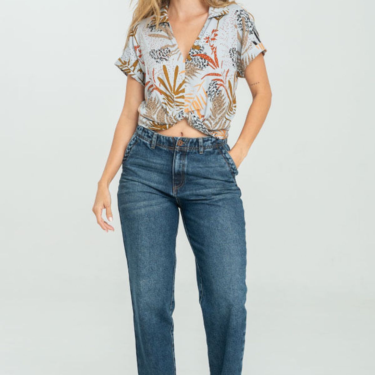 RAGGED - Blusa halty Gris pastel Ragged.