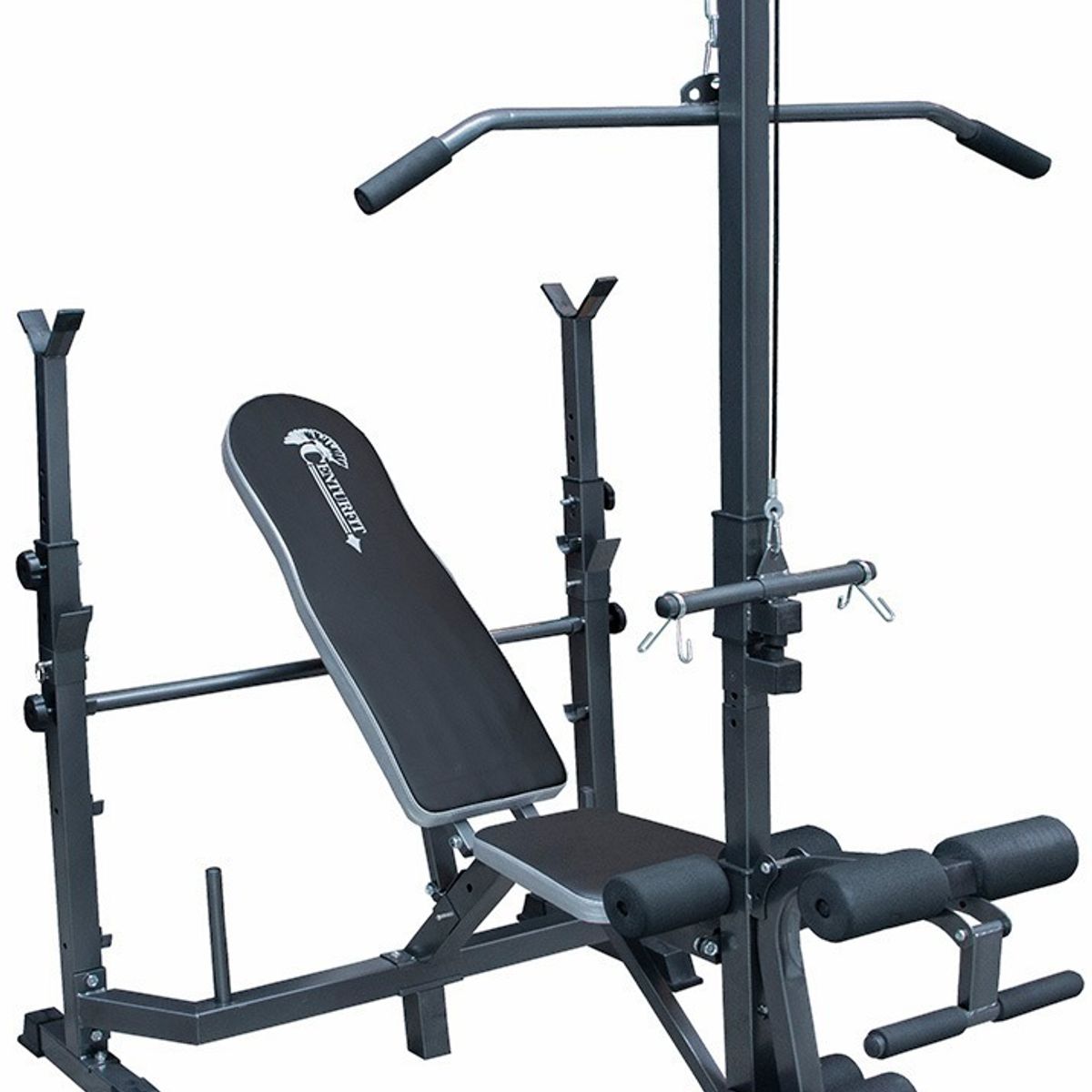 CENTURFIT - Banco Multifuncional Gym Pesas Espalda Pecho Predicador Remo