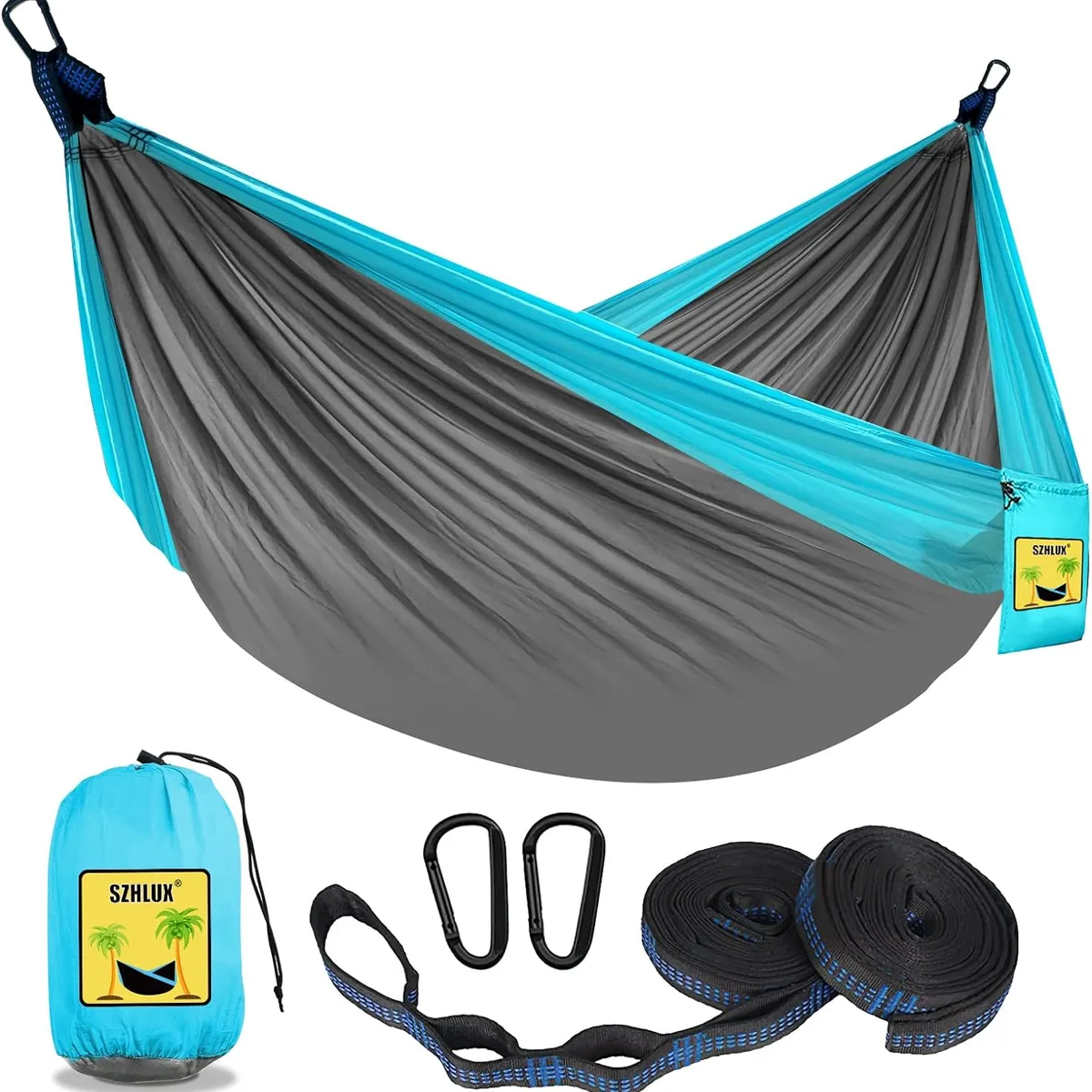 ACCESORIOS MOISS - Hamaca Doble Portatil Ligera Liviana Para Camping Senderismo