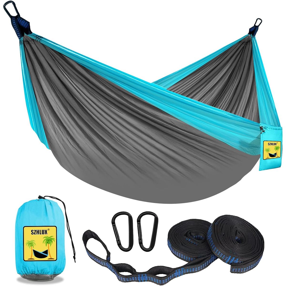 ACCESORIOS MOISS - Hamaca Doble Portatil Ligera Liviana Para Camping Senderismo