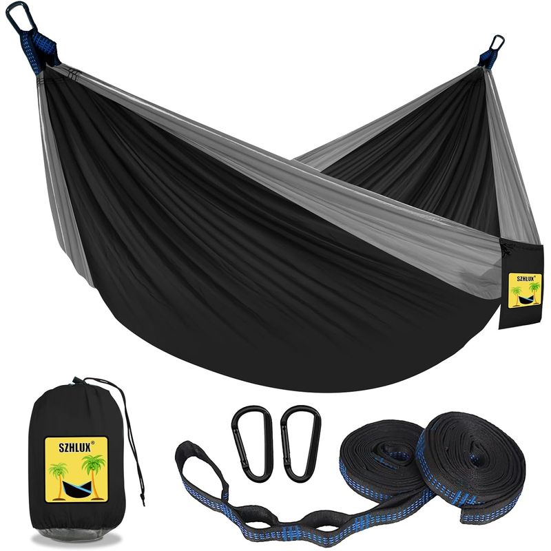 ACCESORIOS MOISS - Hamaca Doble Portatil Ligera Liviana Para Camping Senderismo