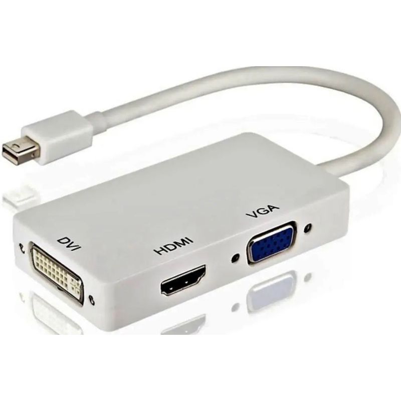 GENERICO - Convertidor Multiple Mini Displayport A Dvi Vga Hdmi