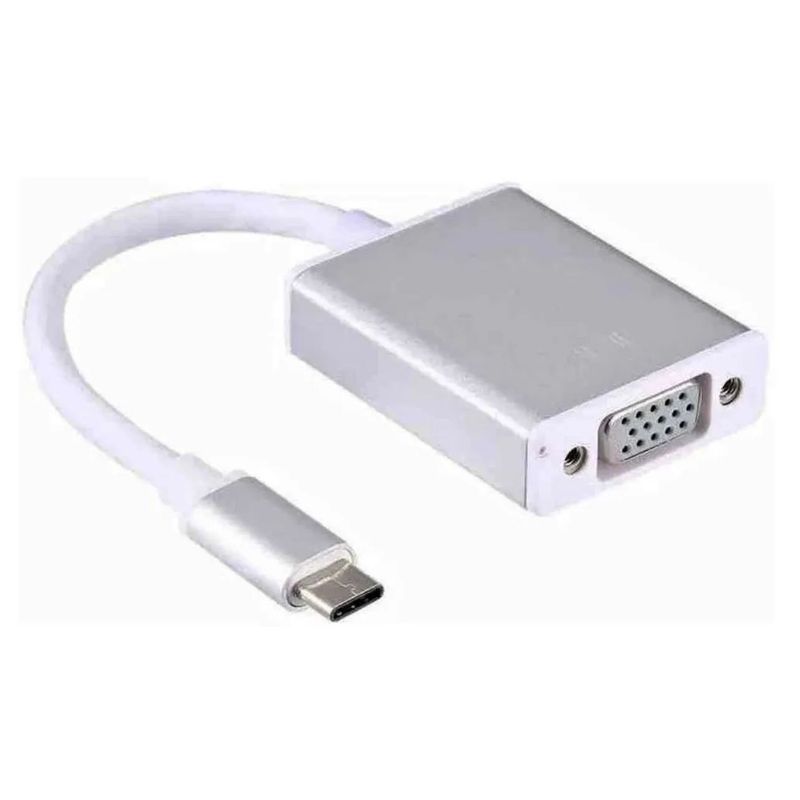 GENERICO - Convertidor Tipo C A Vga -108 Nuevo Blanco