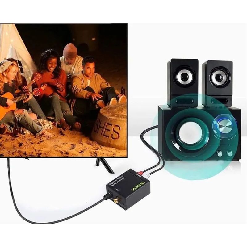 GENERICO - Convertidor Optico A Rca Para Parlantes