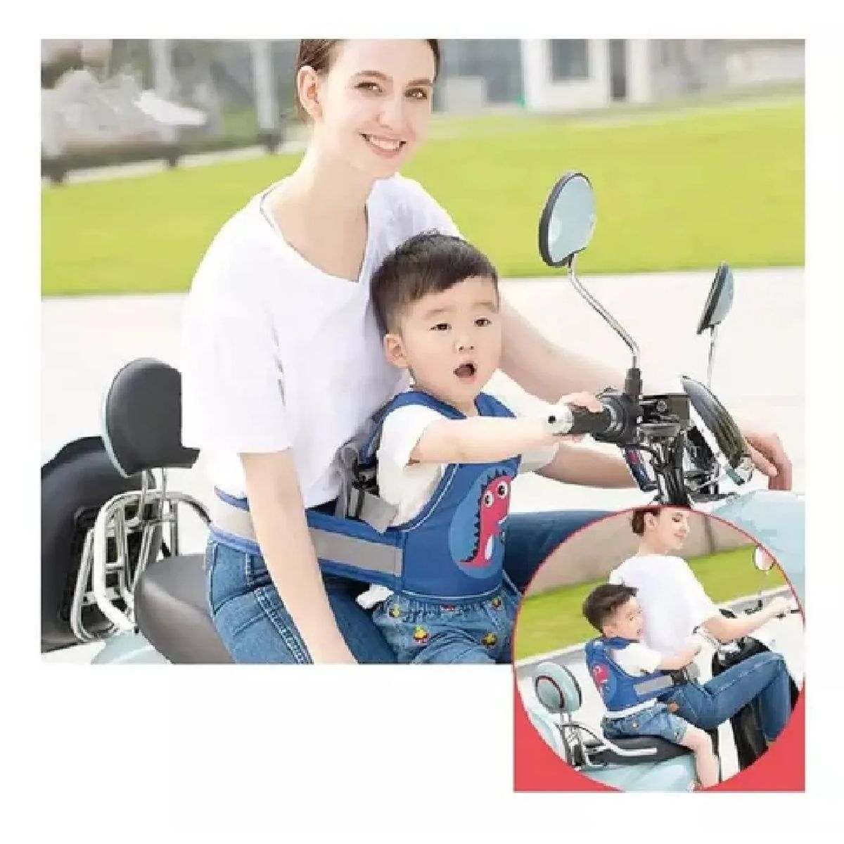 MUNDO BEBE - Chaleco  Bebe Moto Arnés Seguridad Niño