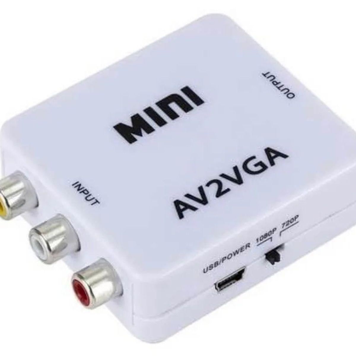 GENERICO - Convertidor Rca A Vga Blanco Nuevo