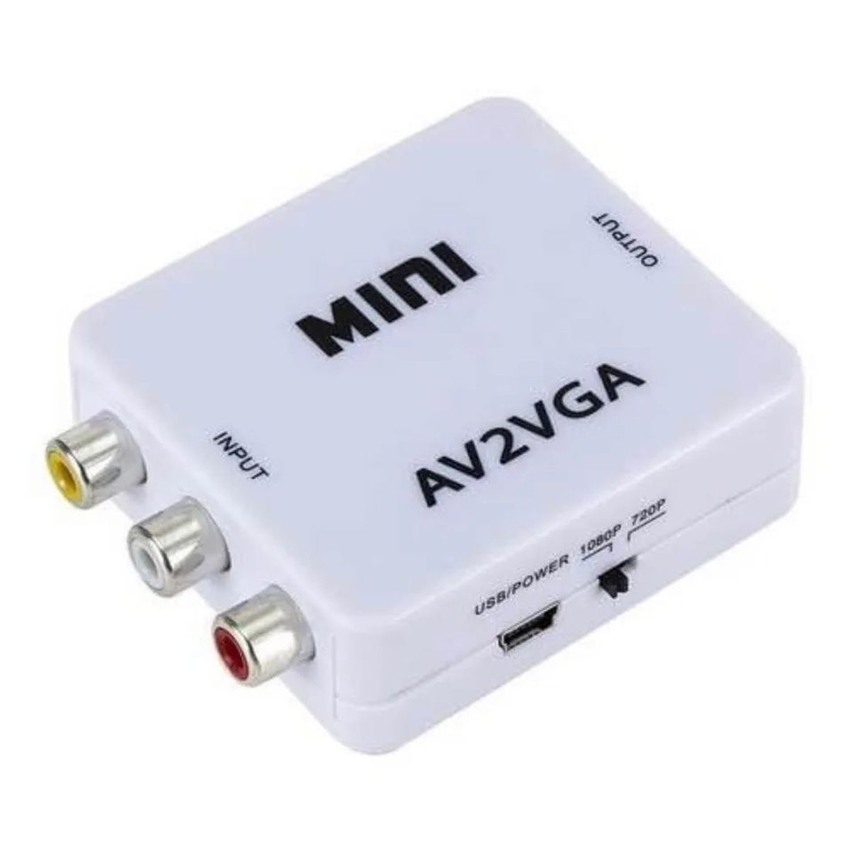 GENERICO - Convertidor Rca A Vga Blanco Nuevo