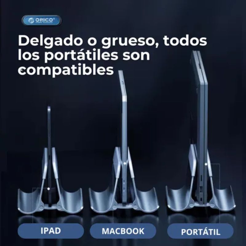 ORICO - Soporte Para Ordenador Portátil Vertical Plateado
