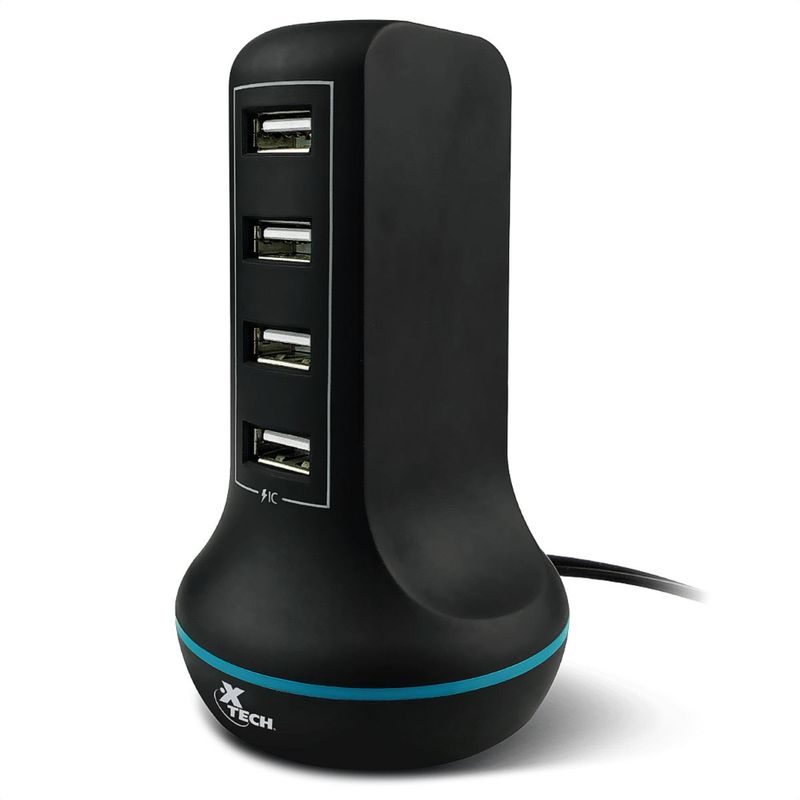XTECH - Estación De Carga USB 3.0 De 4 Puertos 30W, Xtech XTA-195