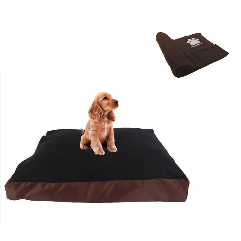 HALLY PET - Colchon Lavable Mediano Mas Cobija Mediana Marron