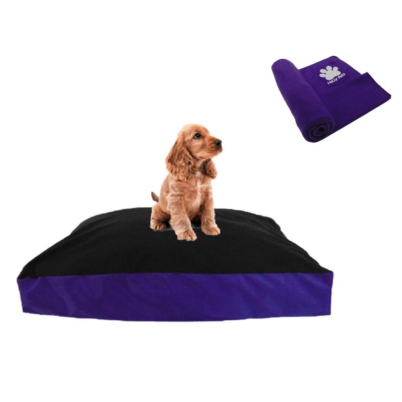 HALLY PET - Colchon Lavable Mediano Mas Cobija Mediana Morado