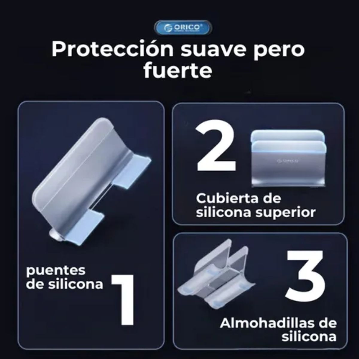 ORICO - Soporte Para Ordenador Portátil Vertical Gris