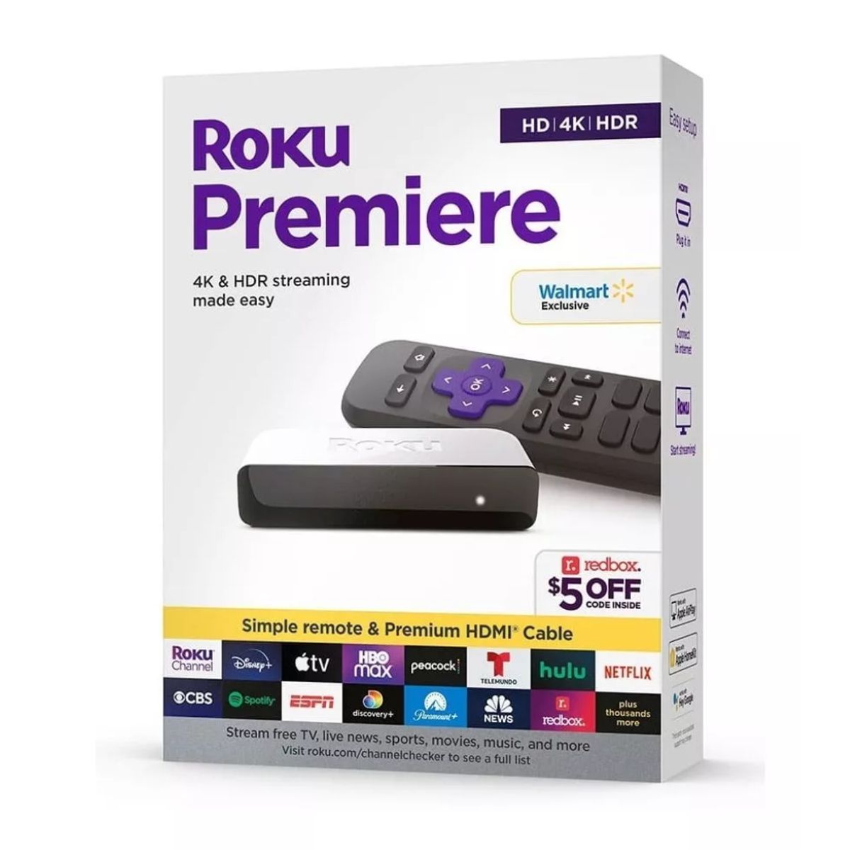 ROKU - Roku Premiere 4k 3920r Ultra Hd Streaming Original Hdr