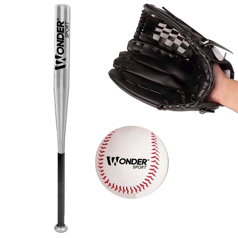 GENERICO - Kit De Baseball Con Bate De 29 “ Pelota Y Guante