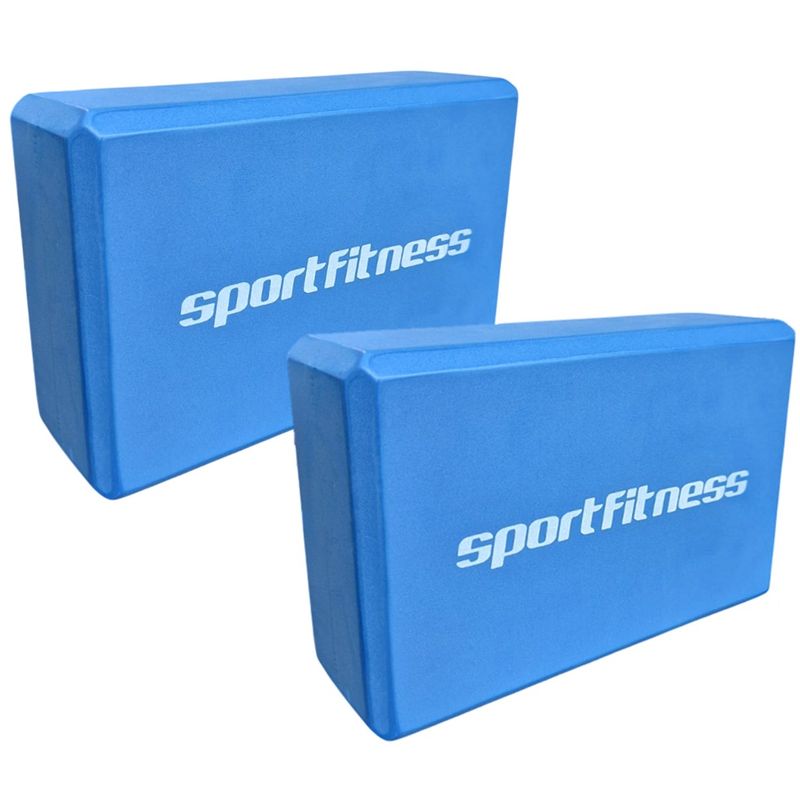 SPORT FITNESS - Cubo Yoga Bloque Gym Pilates Fitness Espuma Ladrillo X2 Und