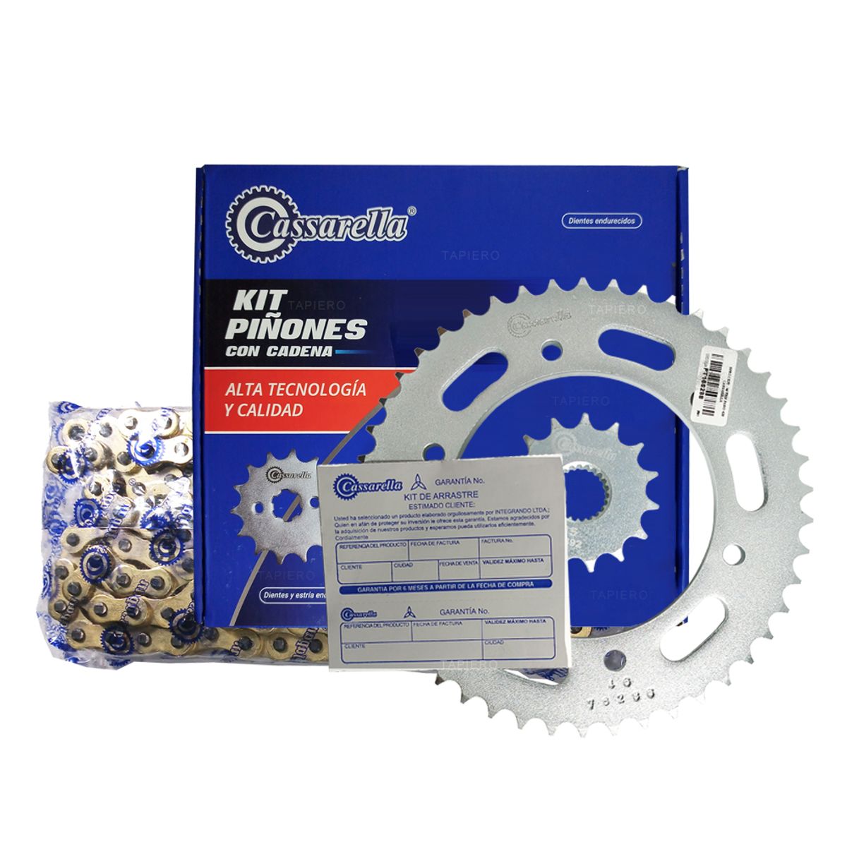 GENERICO - Kit Arrastre Bomber 125 Victory Cadena Dorada Cassarella