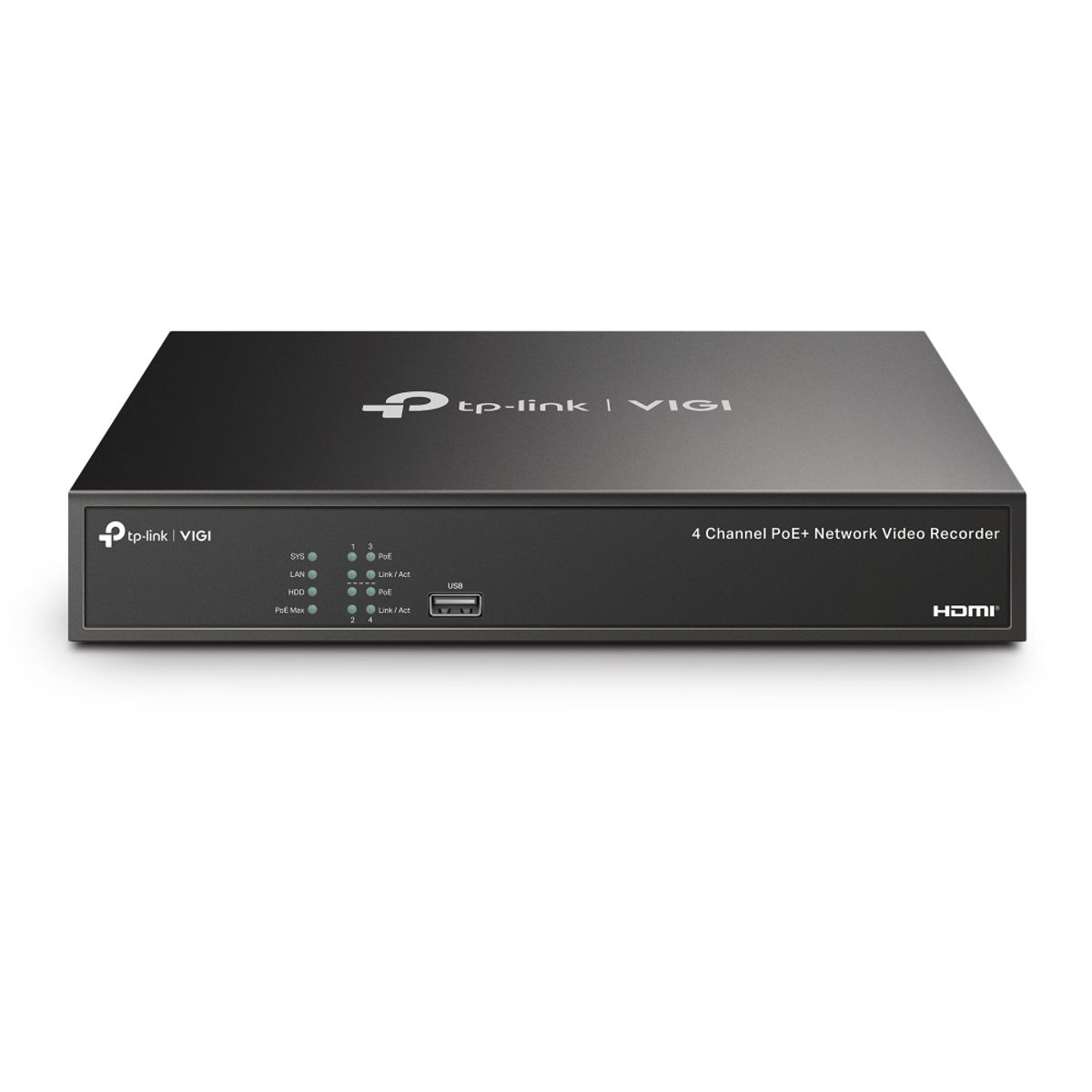 TP LINK - Nvr Tp-link Vigi Nvr1004h 4 Canales Poe+ Grabacion 4k Hdmi