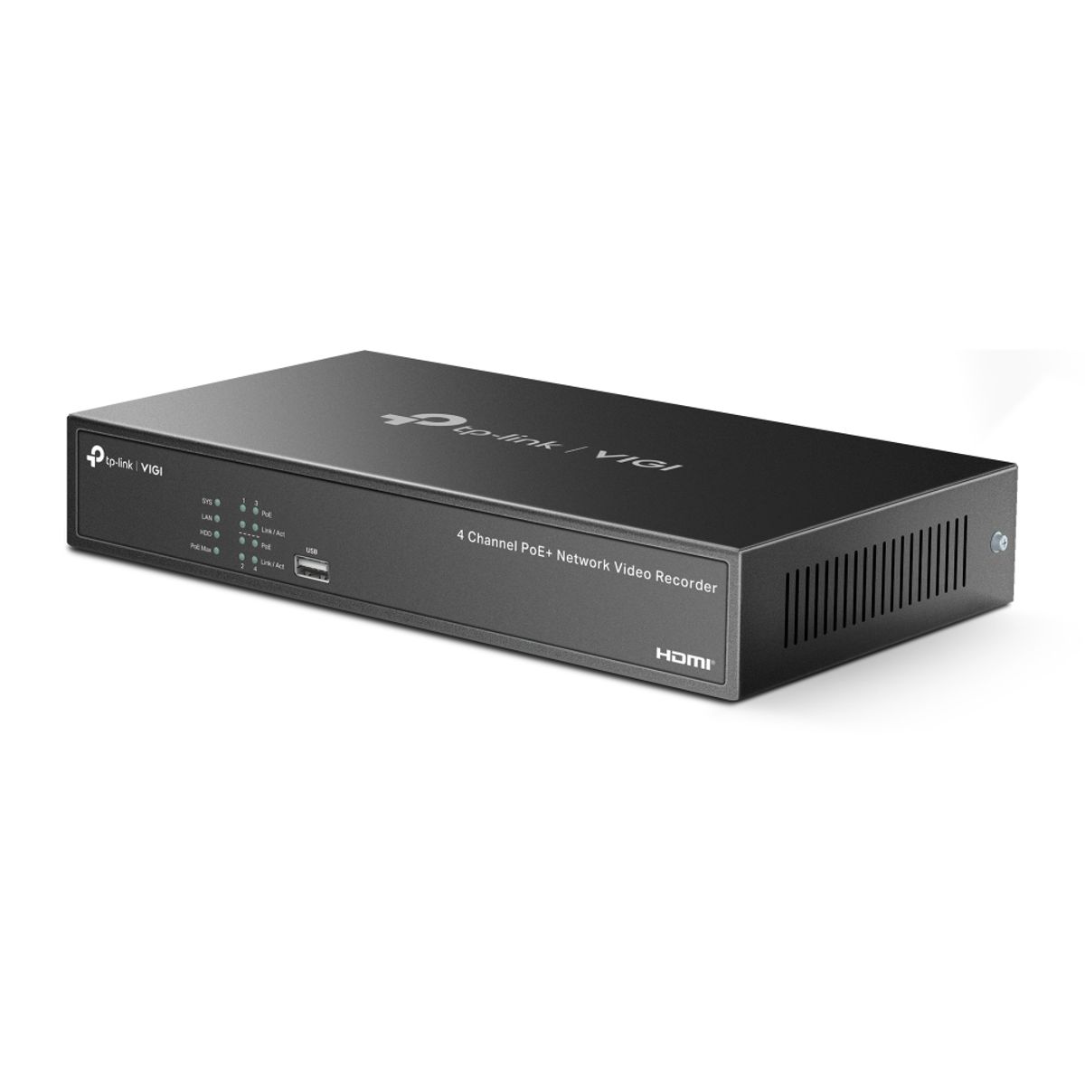 TP LINK - Nvr Tp-link Vigi Nvr1004h 4 Canales Poe+ Grabacion 4k Hdmi