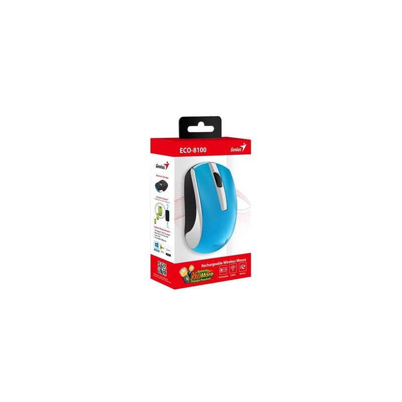 GENIUS - Mouse Genius ECO-8100 inalambrico azul