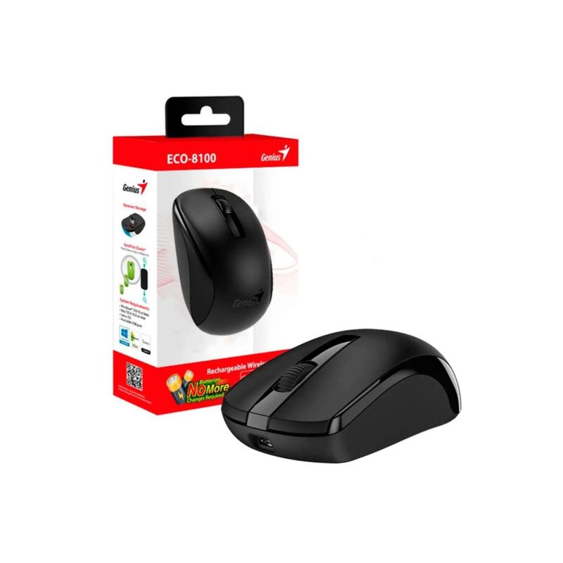 GENIUS - Mouse Genius ECO-8100 inalambrico negro
