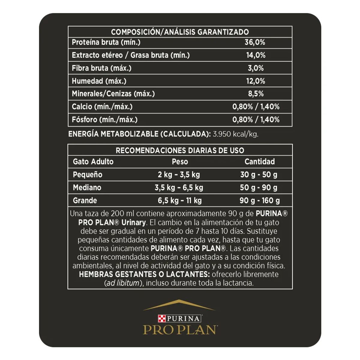 PRO PLAN - Pro Plan Gato Adulto Urinary 3KG