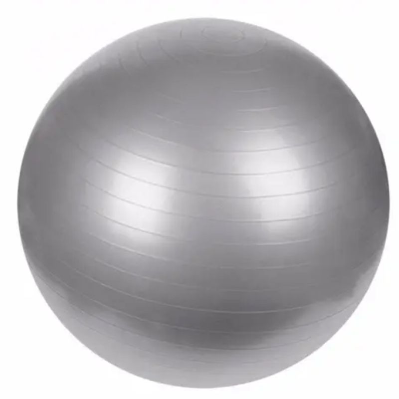 GENERICO - Pelota de Pilates 55 cm con Bomba - Antideslizante y Antiestallido - GRIS