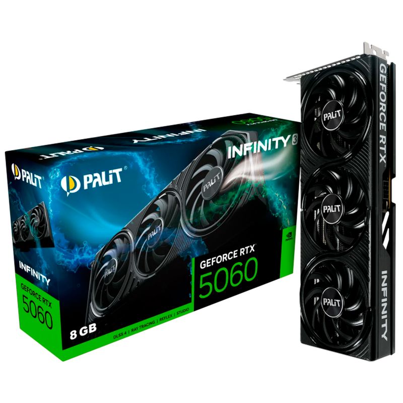 NVIDIA - Tarjeta De Vídeo PALIT GeForce RTX 5060 Infinity 3 GDDR7 8GB