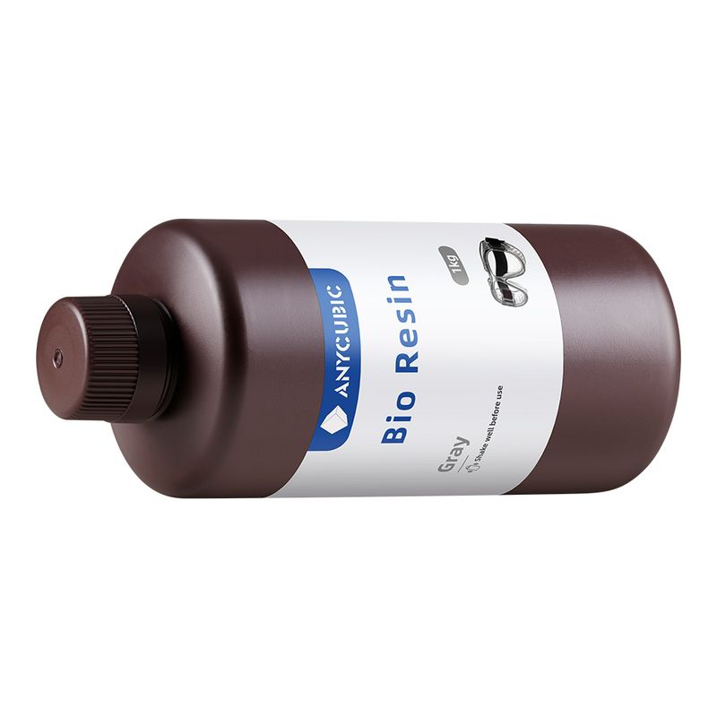 GENERICO - Resina Anycubic para impresora 3D Bio 1Kg Gris