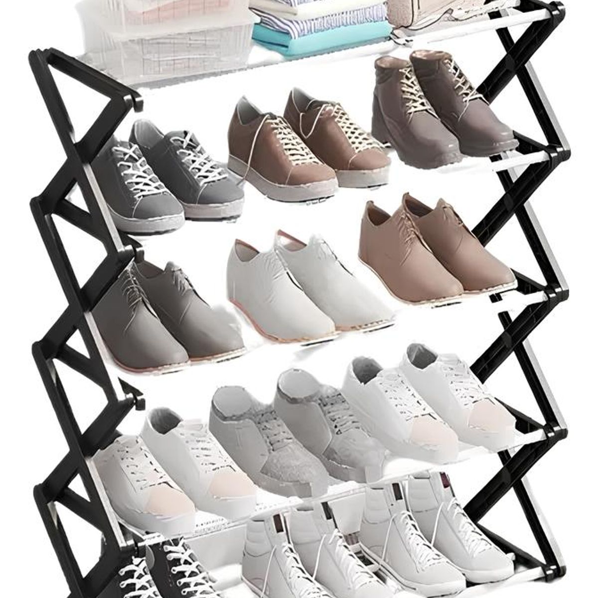 GENERICO - Organizador Zapatero de 5 niveles en forma de  X laterales