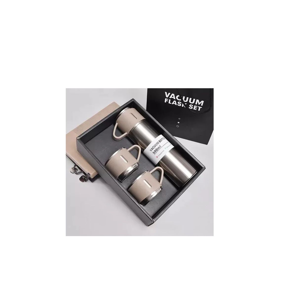 SKY - Termo de acero inoxidable con 3 tazas de bebidas frías y calientes