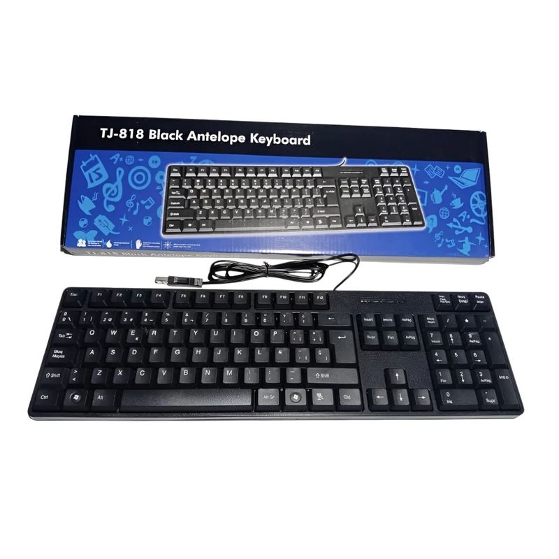 GENERICO - Teclado Multimedia Usb Para Pc En Español Letra Ñ tj-818
