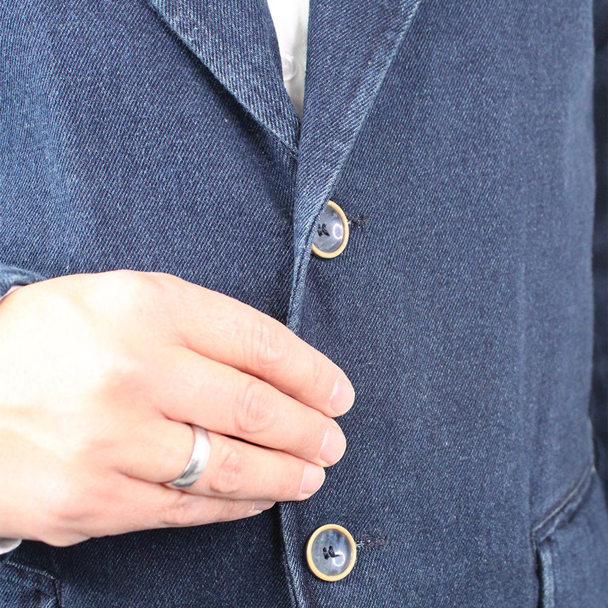 LEC LEE - Chaqueta tipo Blazer en Denim para hombre XL