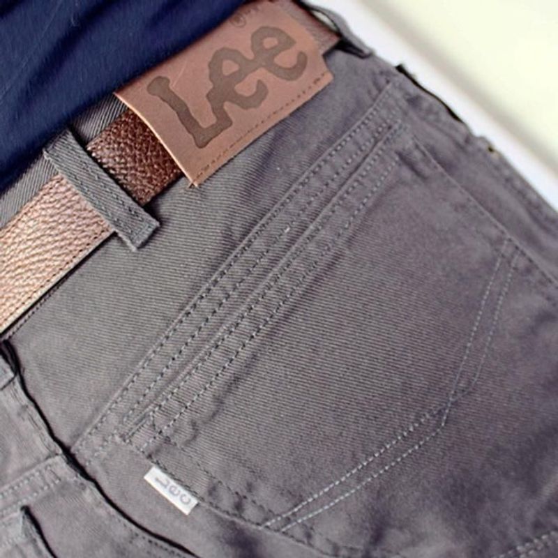 LEC LEE - Pantalón En Dril Básico Para Hombre Gris Gris oscuro40