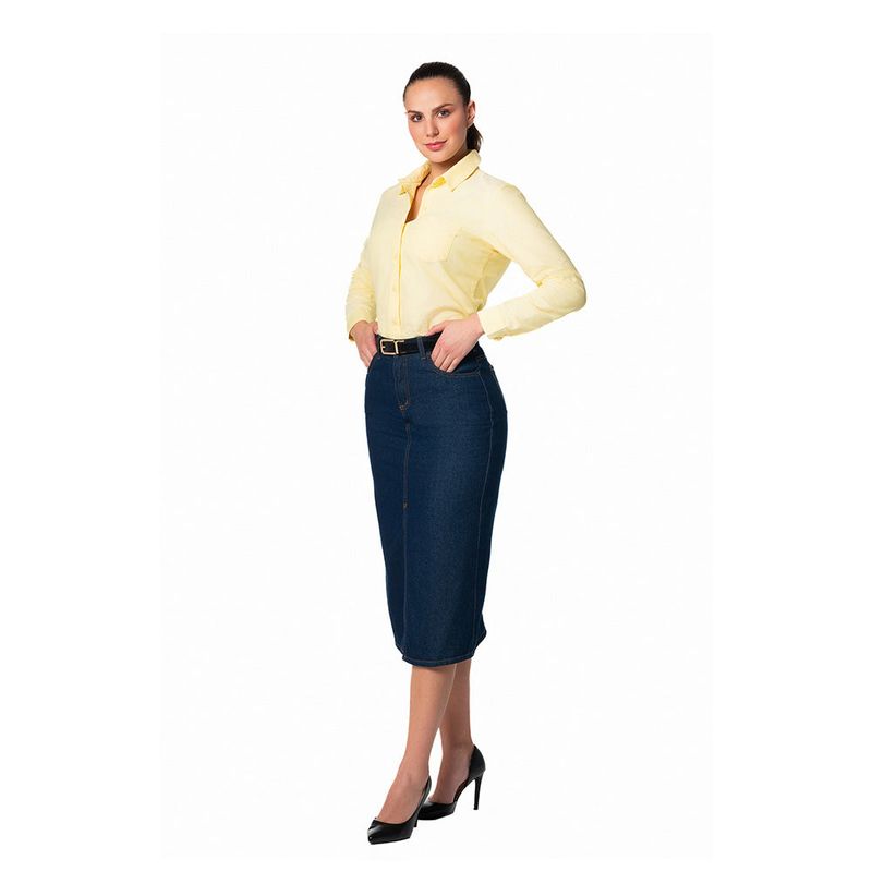 LEC LEE - Falda en Denim con abertura Lec Lee 12