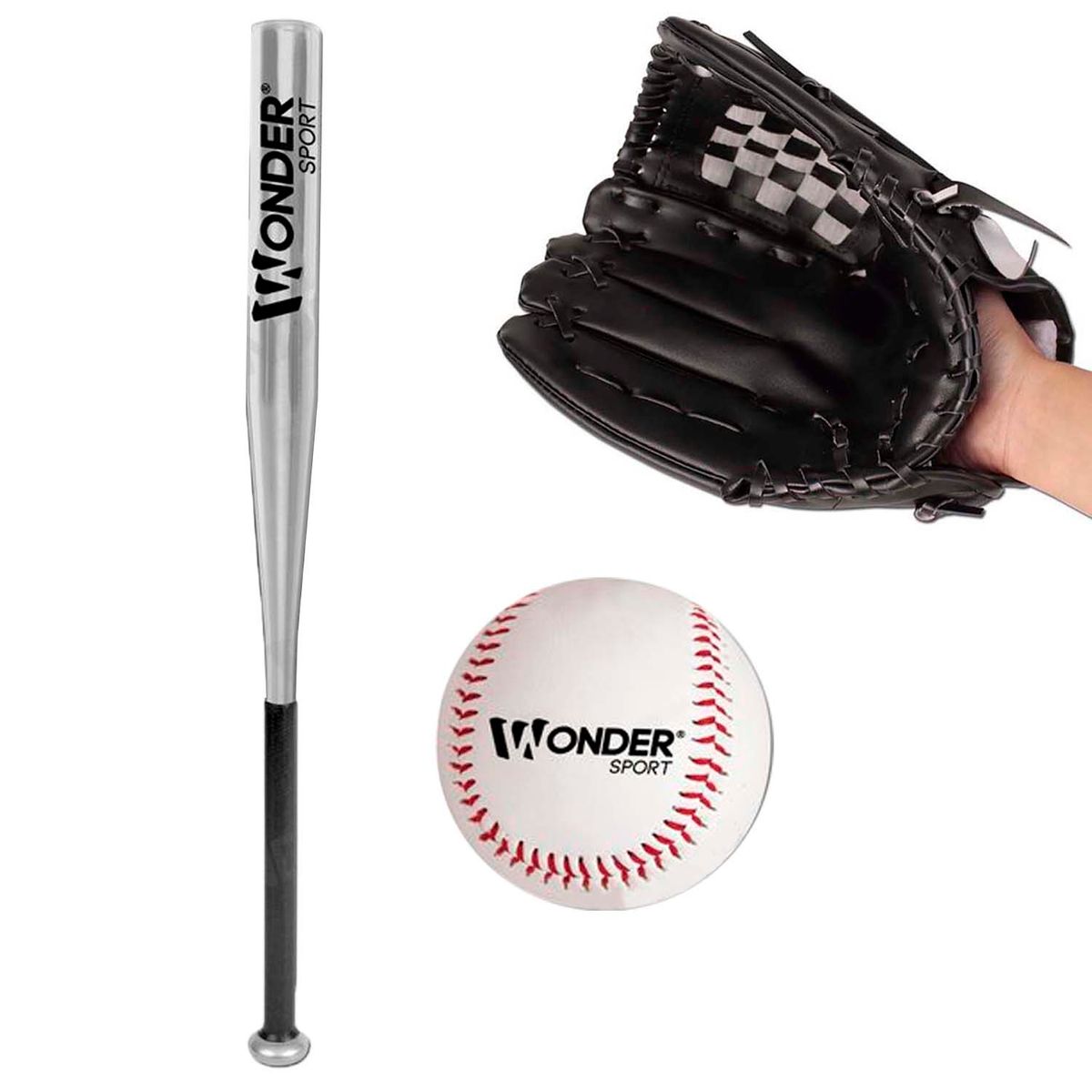 GENERICO - Kit De Baseball Con Bate De 24 “ Pelota Y Guante