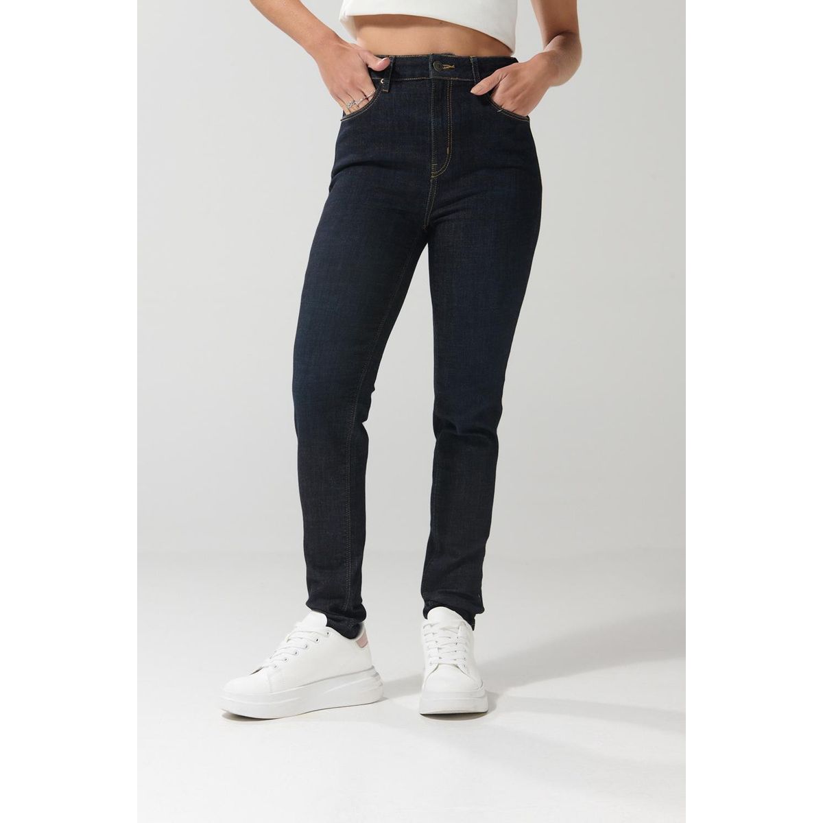 KOAJ - KOAJ Jean azul intenso jegging ceñido con súper tiro alto Mujer