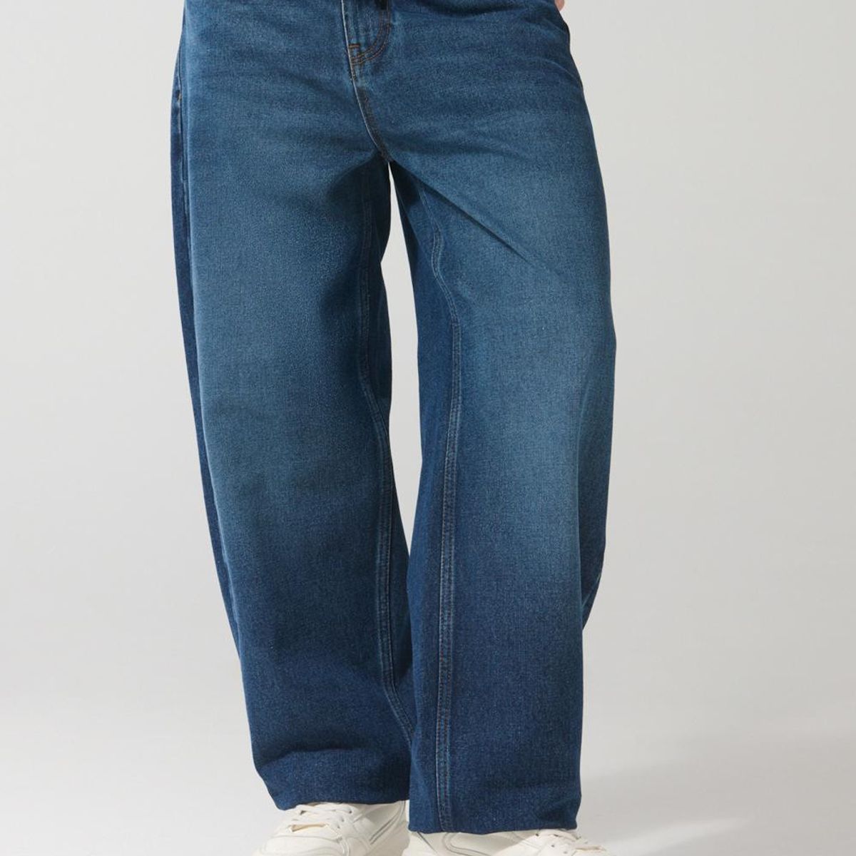 KOAJ - KOAJ Jean balloon azul oscuro con bota recta y tiro alto Mujer